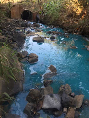 A contaminated waterway